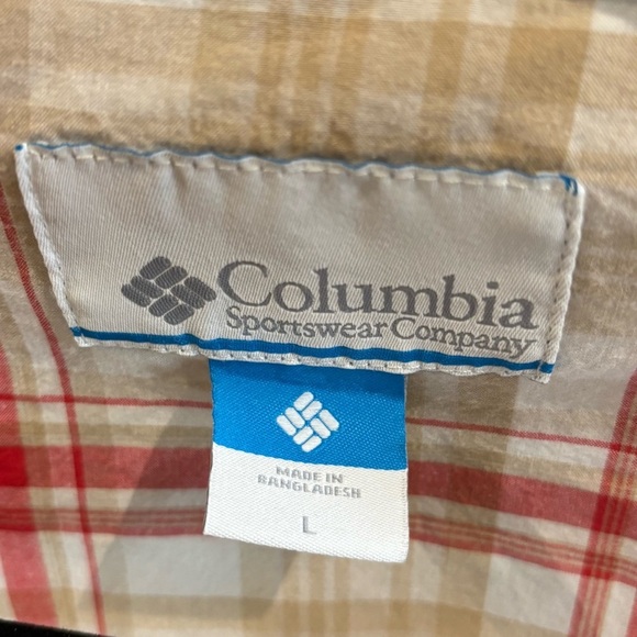 COLUMBIA Sz L Loma Vista Tan Driving Coat Jacket Zip Up Funnel Collar Unlined - Picture 9 of 11